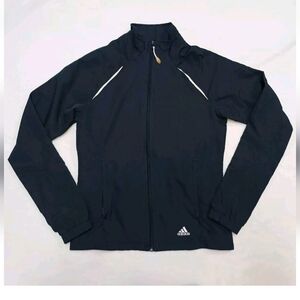 Vintage Adidas Women's Blue Wind Track Jacket Lightweight Full Zip Size Xs